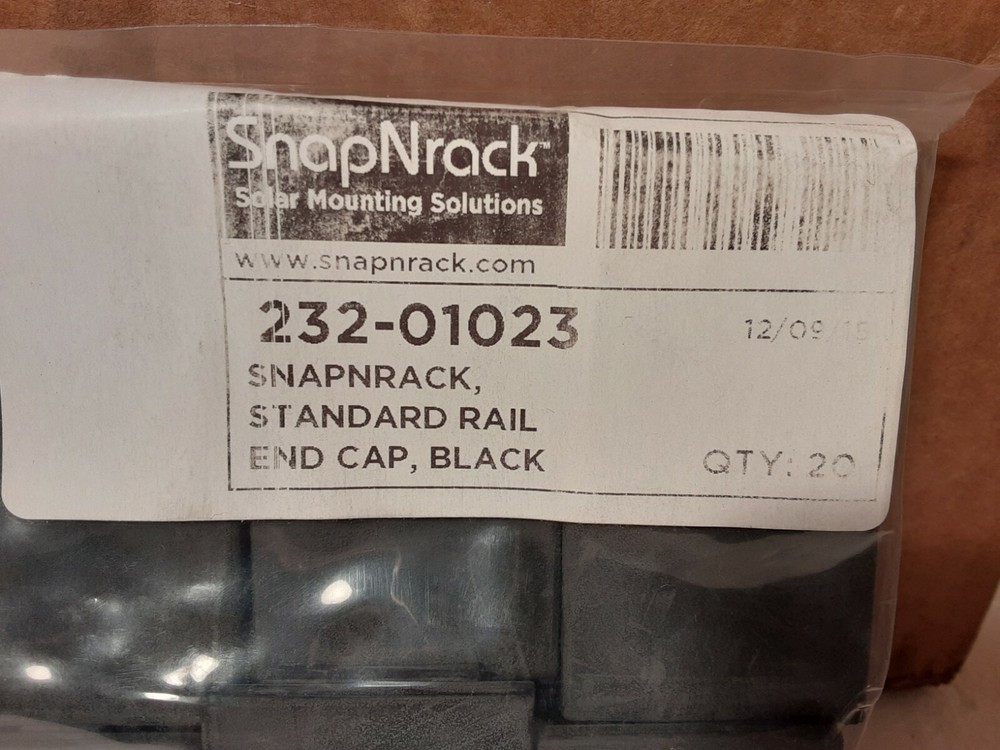 (20 Pk) SnapNrack standard rail end caps  232-01023