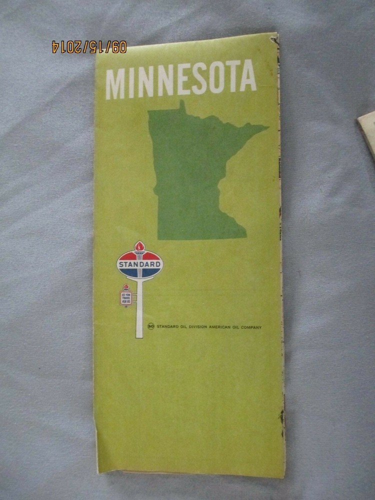 Standard Oil Co Road Map of Minnesota 1968