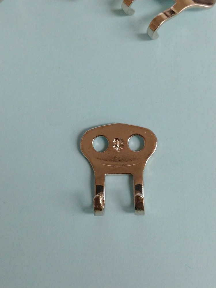 2 Prong Sling Hook Nickel plated leather belt, sling, purse for 1" strap  6 pack