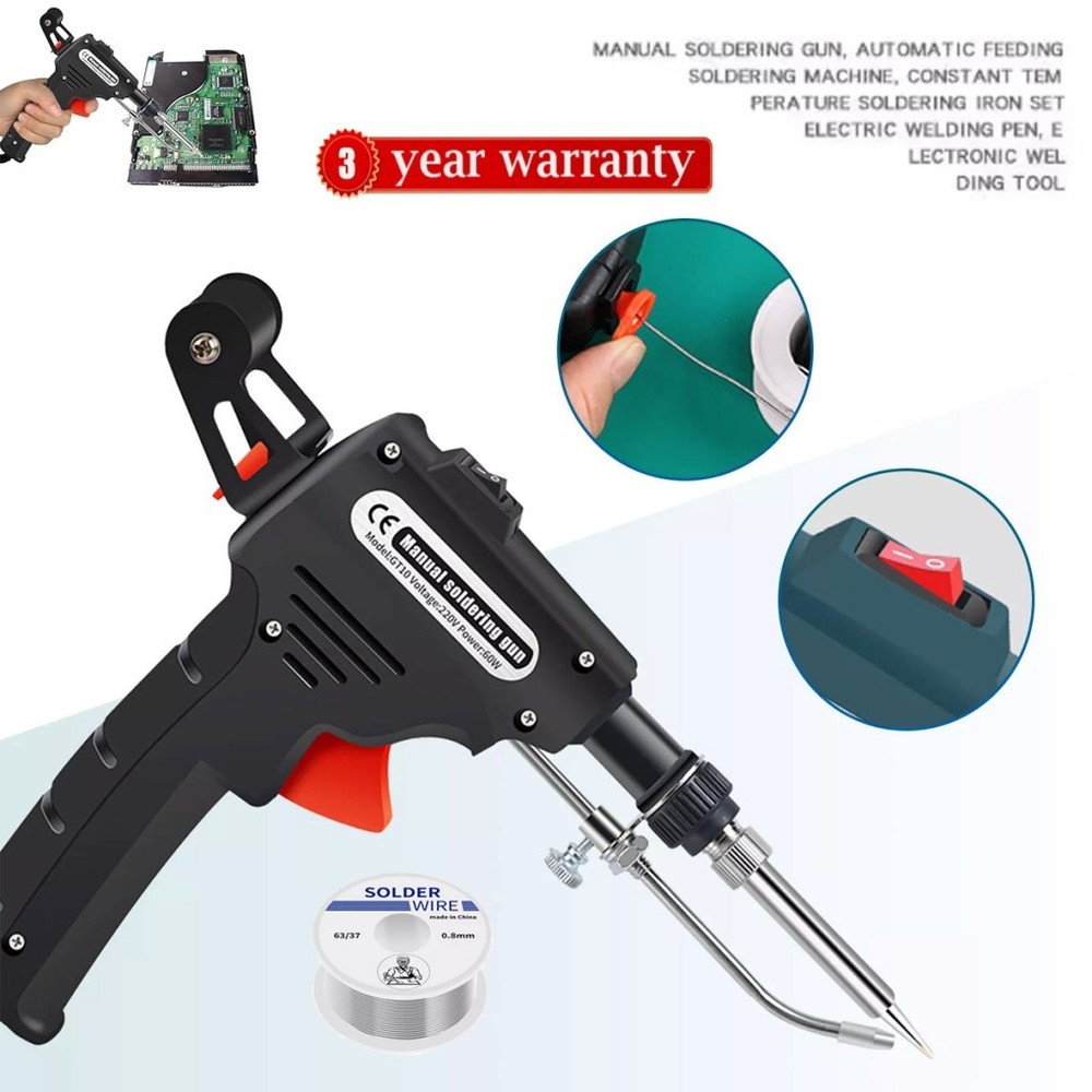 110V Handheld Welder Electric Welding Machine Multi-Function Welder Gun (tin)