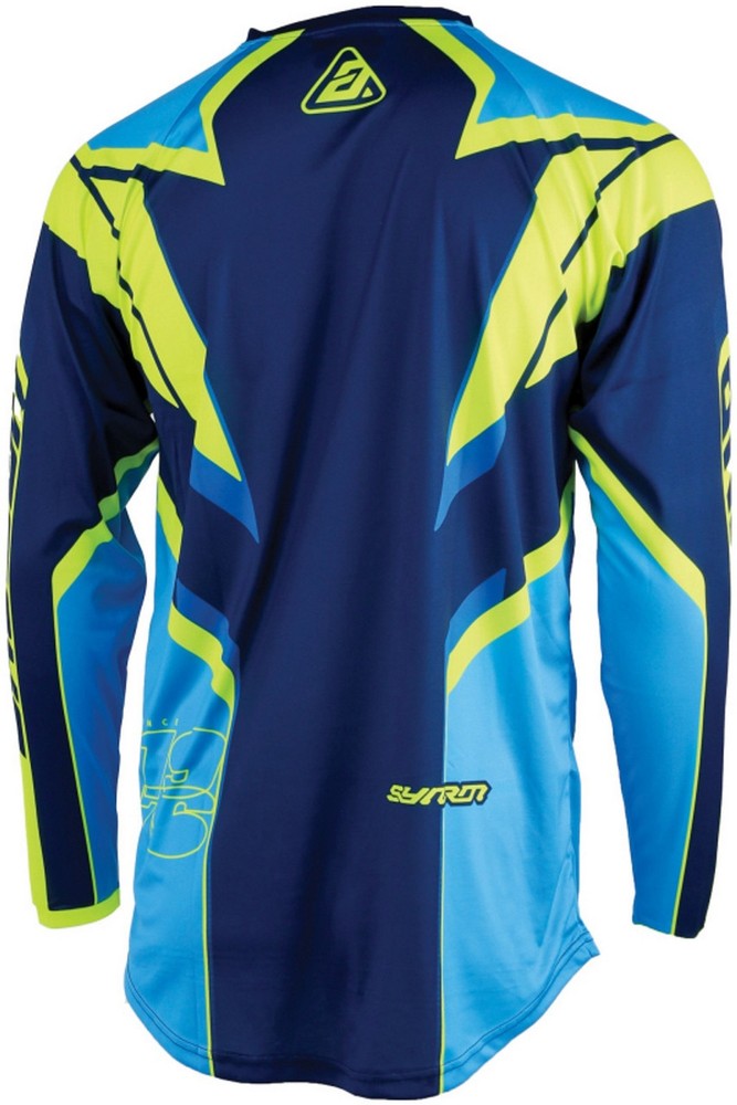 Answer Syncron Envenom Mens MX Offroad Jersey Blue/Hyper Acid