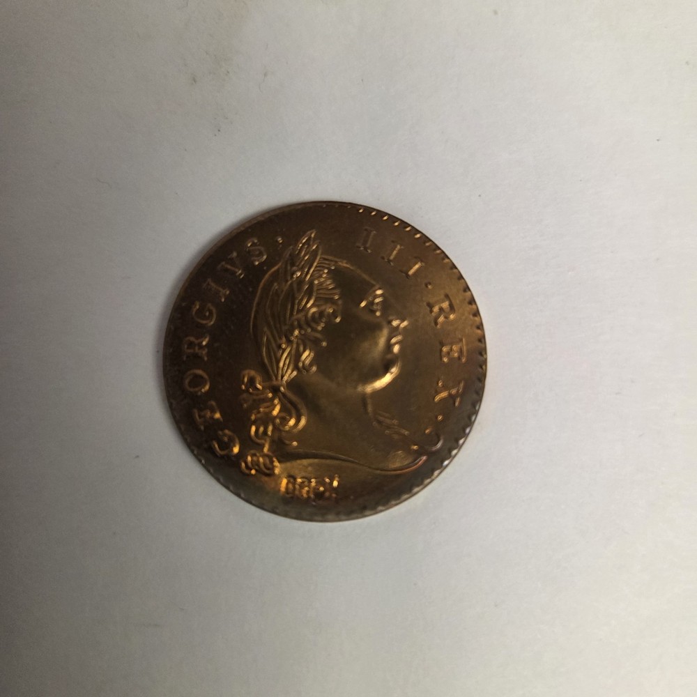 Reproduction Virginia HalfPenny Copy w/ Paperwork, Nice Shape