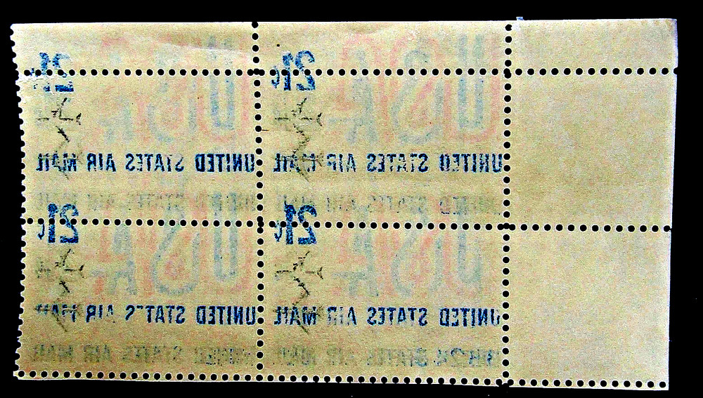 🚩 💥💥US STAMP NICE ERRORS SHOW ON BACK BLOCK PRINT OFFSET💥💥M/NH