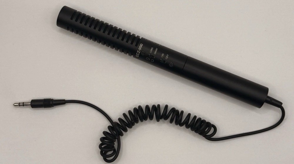 Azden ECZ-990 DSLR Stereo Shotgun Microphone – Long & Short Range Modes