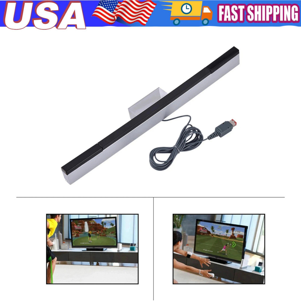 Wired Remote Motion Sensor Bar IR Infrared Ray Inductor for Nintendo Wii / Wii U