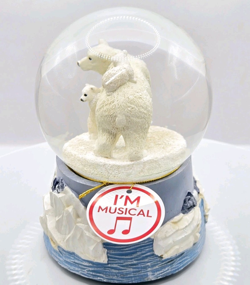 Polar Bear Holiday Snow Globe
