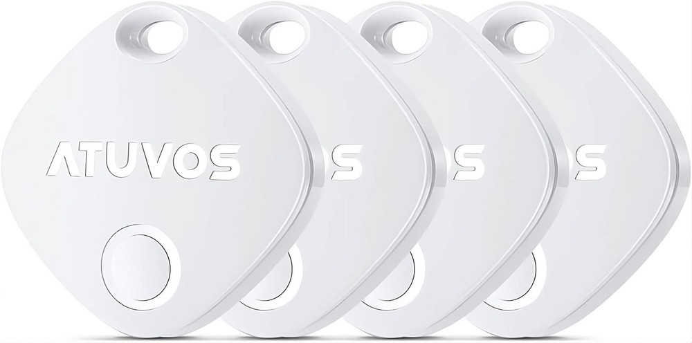ATUVOS Air Tracker Tags-4 Pack, Bluetooth Luggage Tracker Works with Apple Fi...