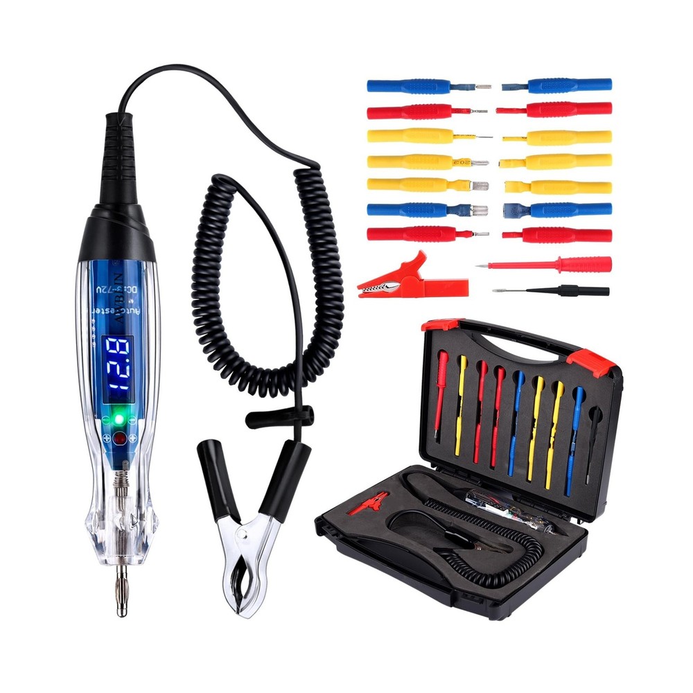 Test Light Probe Kit, 3-72V DC LED Digital Automotive Circuit Teste... Fast Ship