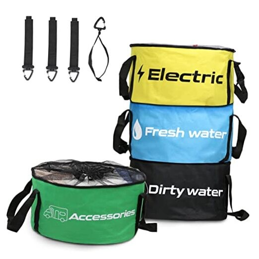 RV Hose Storage Bag Waterproof Camper Accessories Multicolor Set -4 Pack