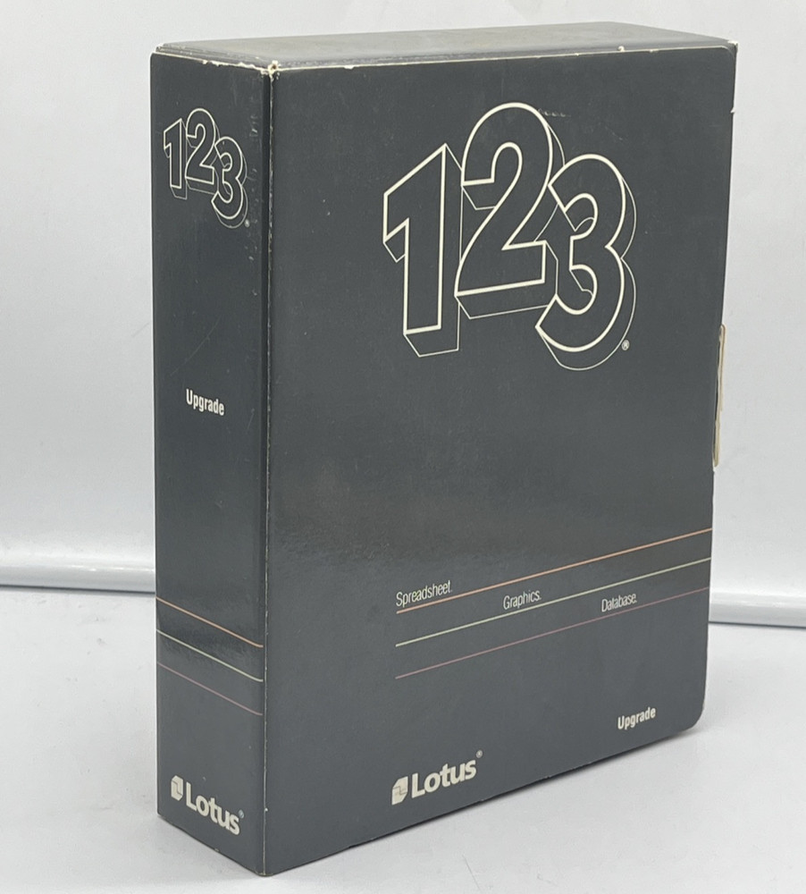 Vintage Lotus Upgrade 1-2-3 Release 2.01 1987 Floppy Disk Software Spreadsheet