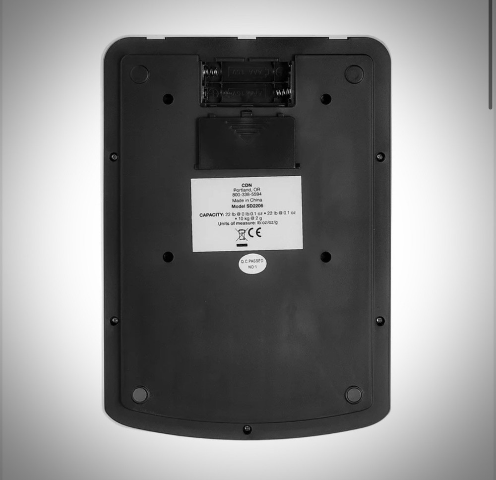 CDN SD2206 22lb Capacity Digital Portion Scale USER FRIENDLY
