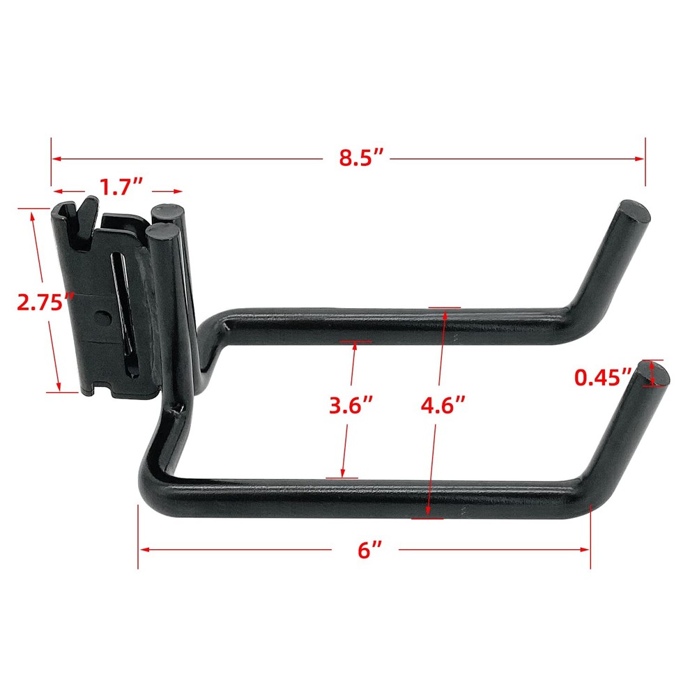 4 Pack E-Track Heavy Duty Shovel Hanger for Store Long Large, 4