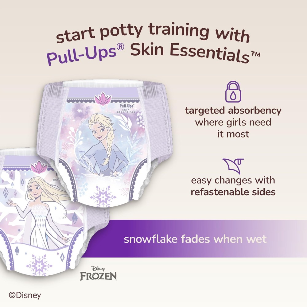 Pull-Ups Girls' Skin Essentials Potty Training Pants, 3T-4T, White