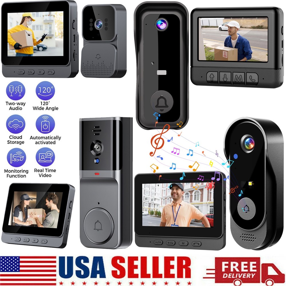 1080P Smart Wireless Doorbell Camera Phone Door Video Intercom Security Bell