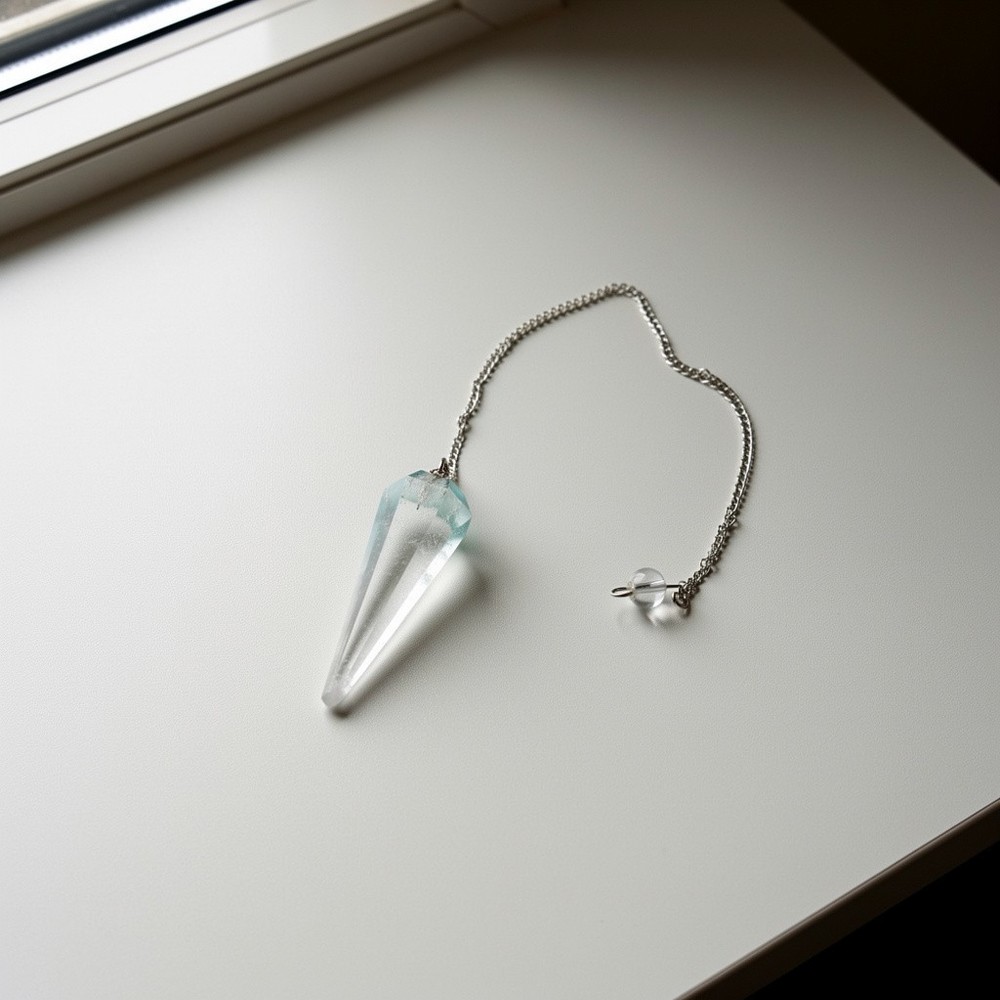 Premium Quality Opalite Pendulum with Silver Chain | Handmade Cleansing Tool