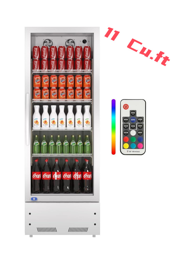 Commercial Refrigerator Merchandiser Fridge Cooler Display Glass Door 11 Cu.Ft
