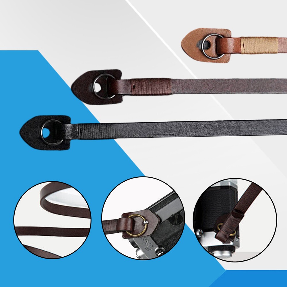 8mm Wide Handmade Camera Leather Wrist Strap Microscope Leather Hand Strap