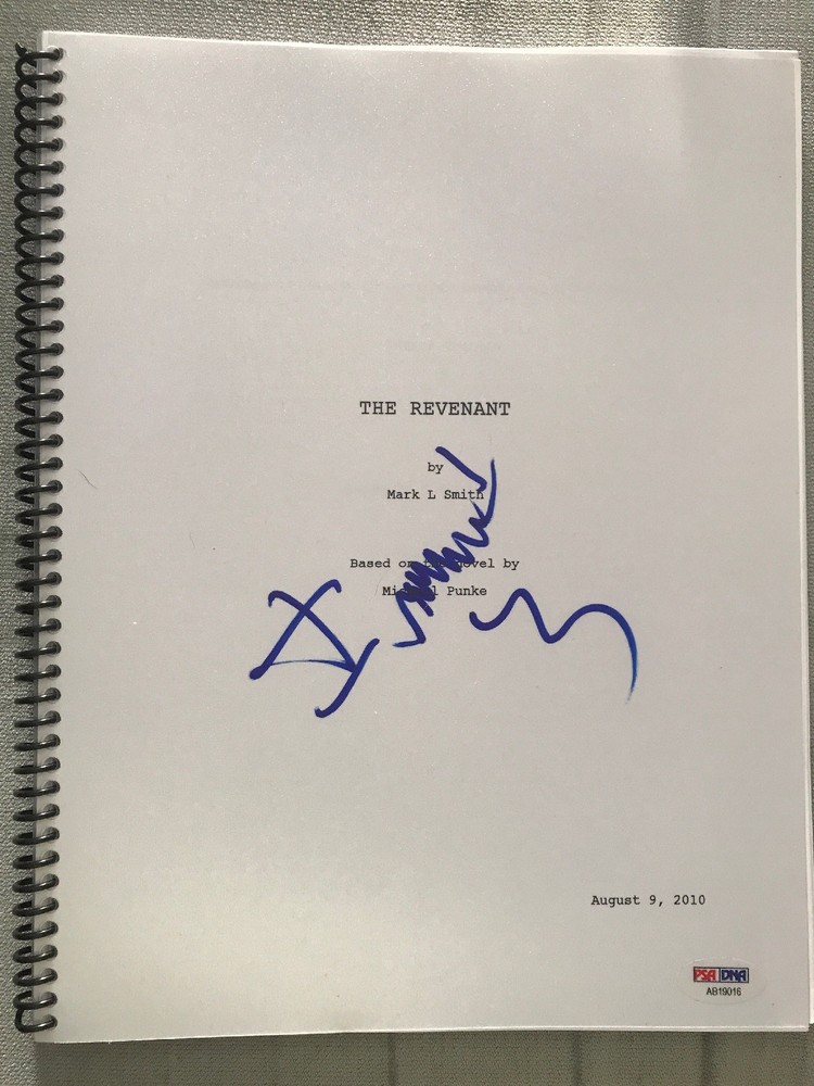 Signed Script The Revenant Oscar Winning Director Alejandro Iñarritu PSA AUTO