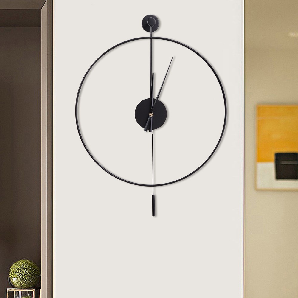 Minimalist Wall Clock Round Home Clock Silent Large Modern Art Decor Home 23.6''