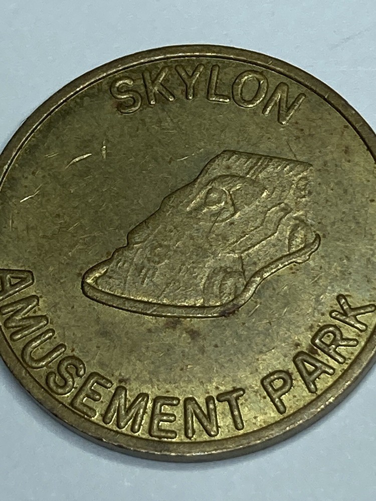 OLDER SKYLON AMUSEMENT PARK TOKEN BRASS OBSOLETE #rd1
