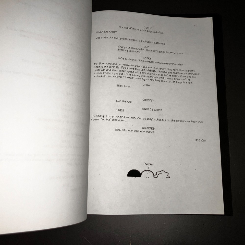 THREE STOOGES: NEXT GENERATION (10/24/94) 1st Draft Interscope Covers + COA!