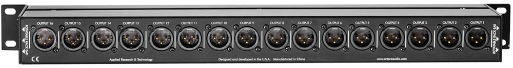 ART P16 Sixteen Channel XLR Balanced Patch Bay 1U
