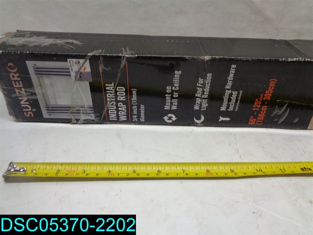 Sun Zero Bronn Wrap Around Window Curtain Rod66-120"35CSN47072E 042437022484