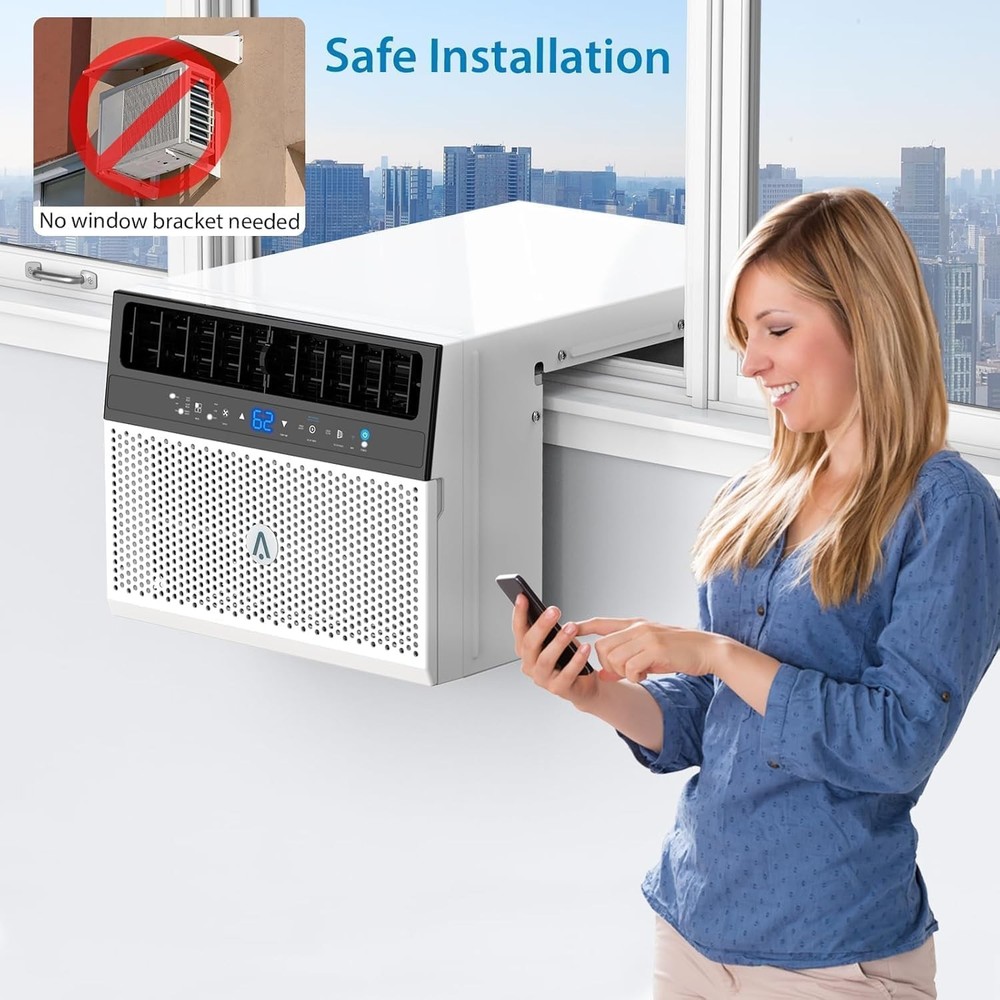 6000 BTU Smart Window Air Conditioner Window AC Unit with WiFi/Remote Control
