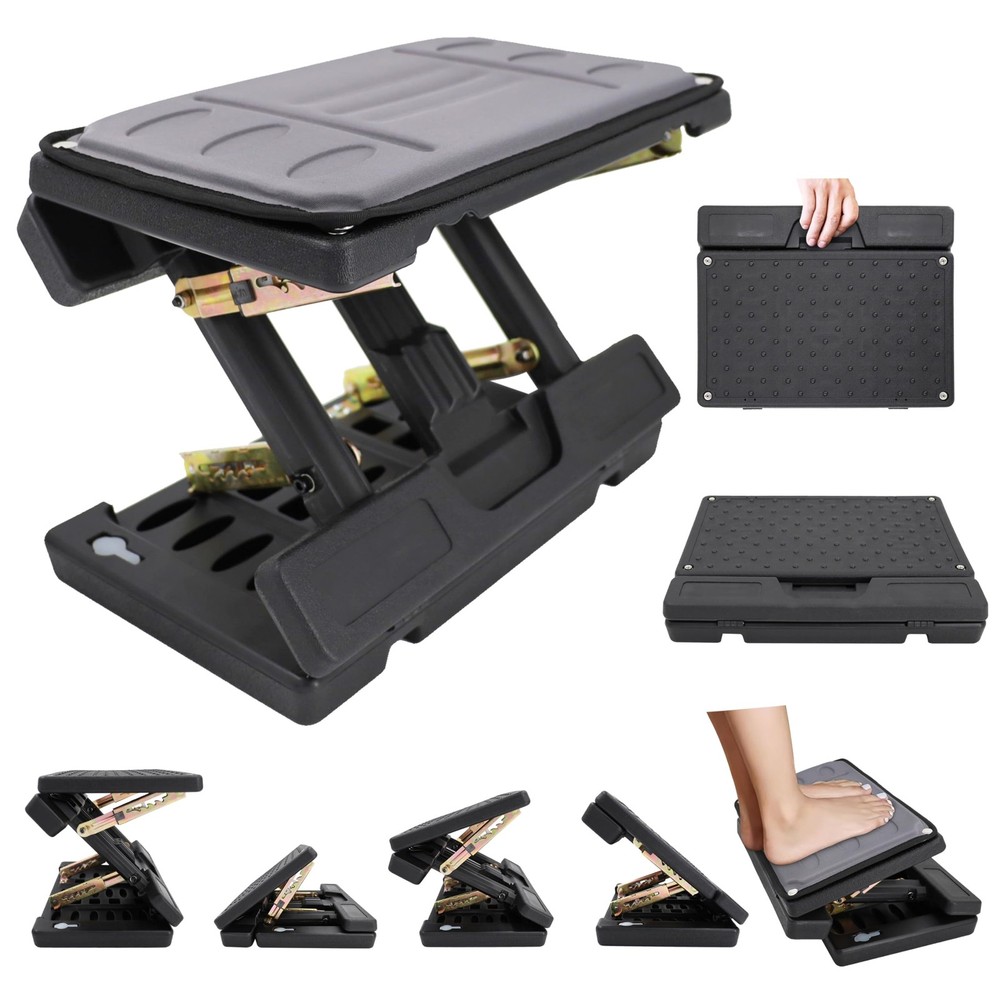 Kalnweis Adjustable Ergonomic Foot Rest Under Desk Massaging Foot Stool Office