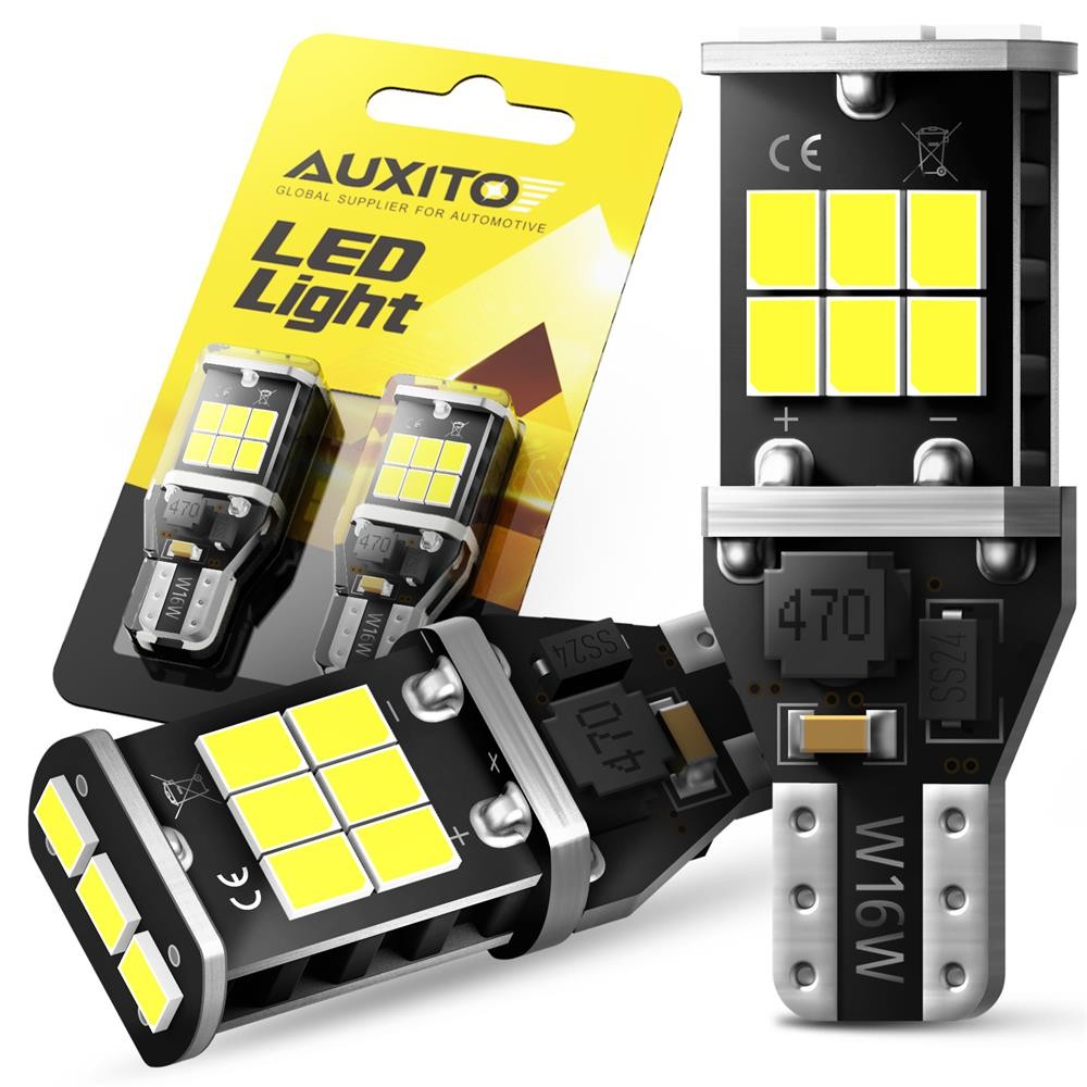 AUXITO T15 921 912 LED Reverse Backup Light Bulbs W16W 6000K Super Bright White