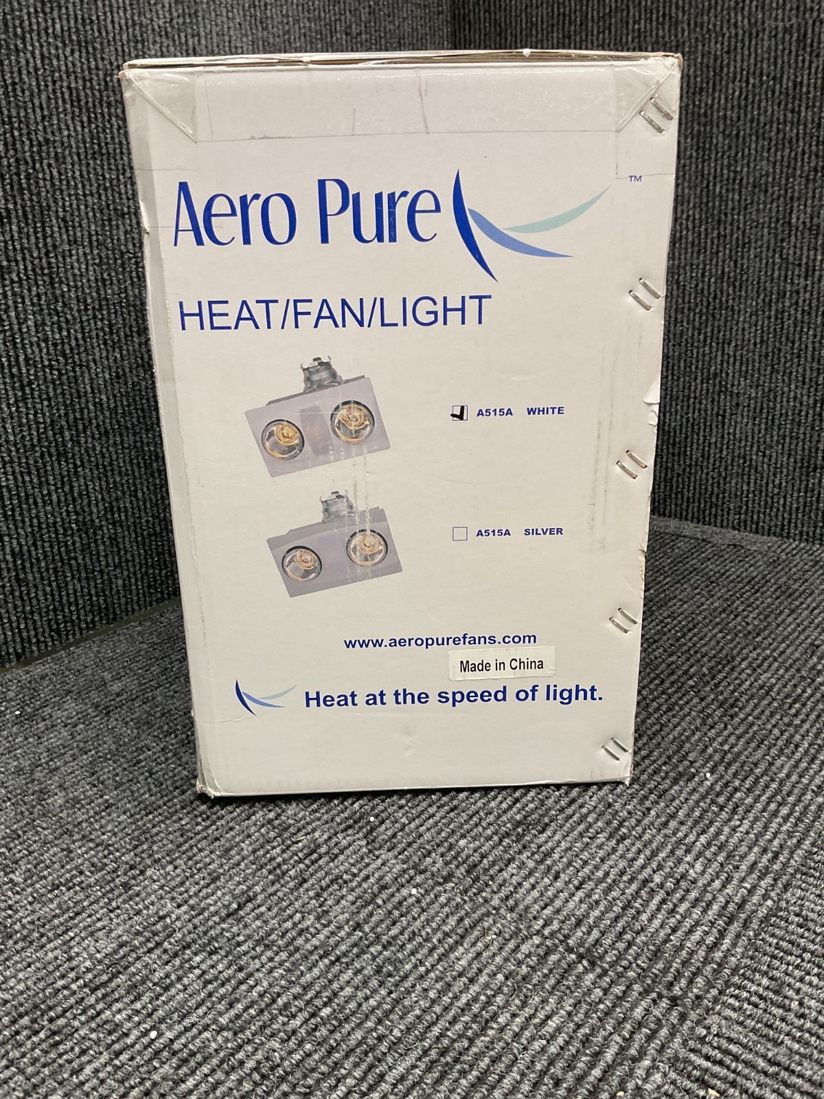 Aero Pure A515A W Quiet Bathroom Fan with Heat and Light NEW FREE FAST SHIP