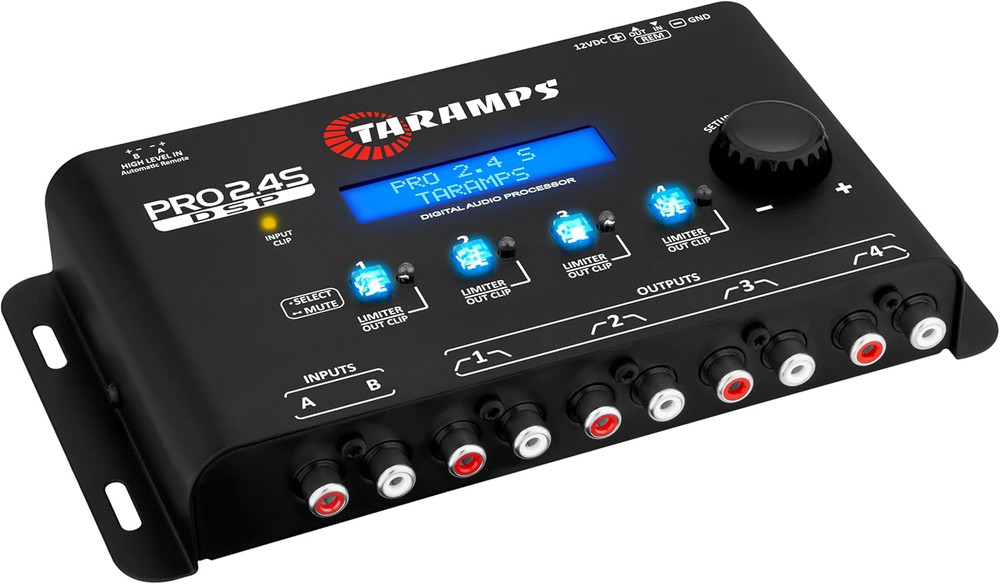 Taramps Pro 2.4S DSP Crossover Full Digital Signal Processor & 15-Band Equalize