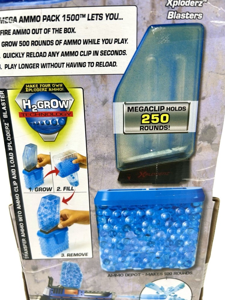New Xploderz Mega Ammo Pack 1500 Refill Clip Depot H2Grow Technology Sealed