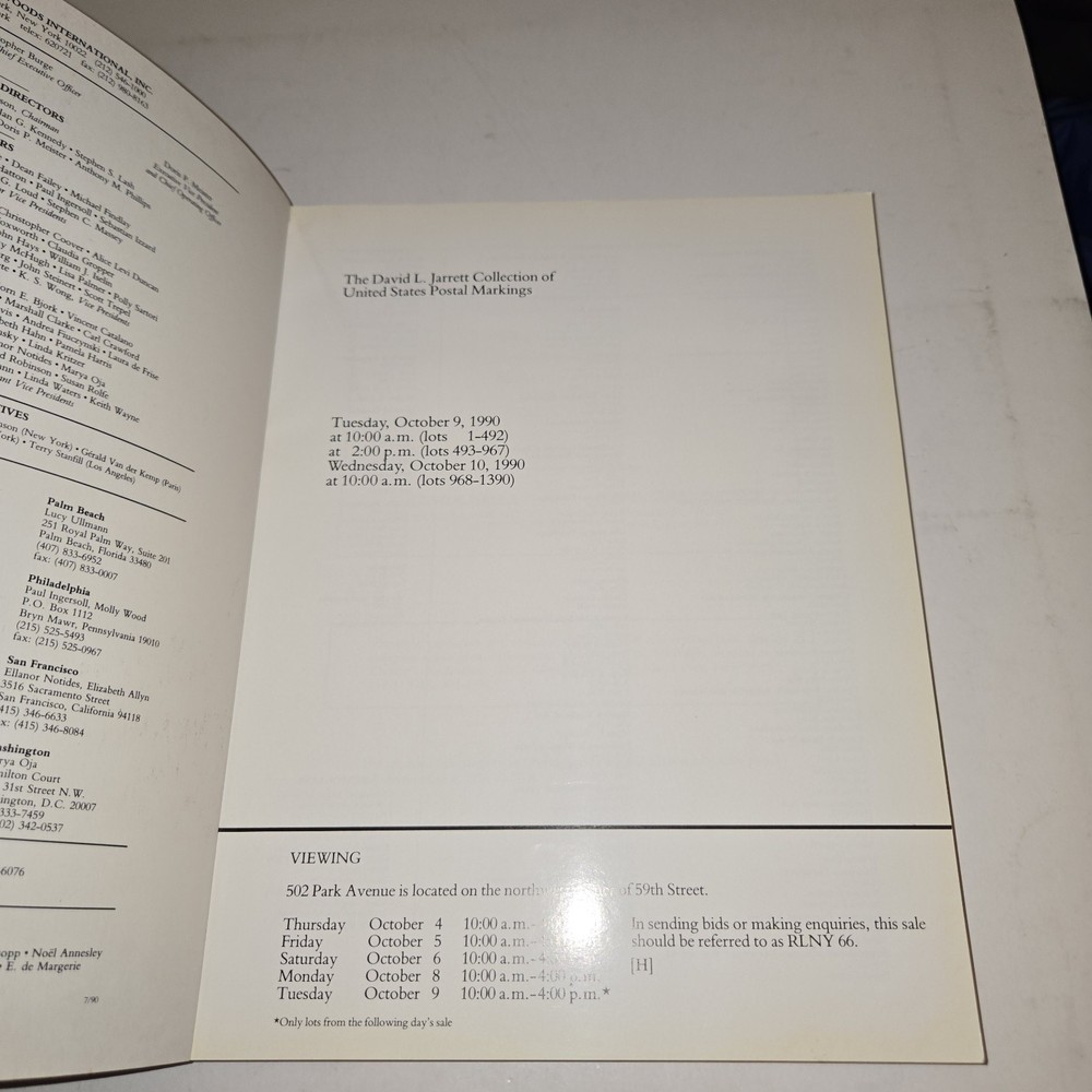 Christie;s Robson Lowe Stamp Catalog Lot (10) 1987-92 US, World Postal Philately