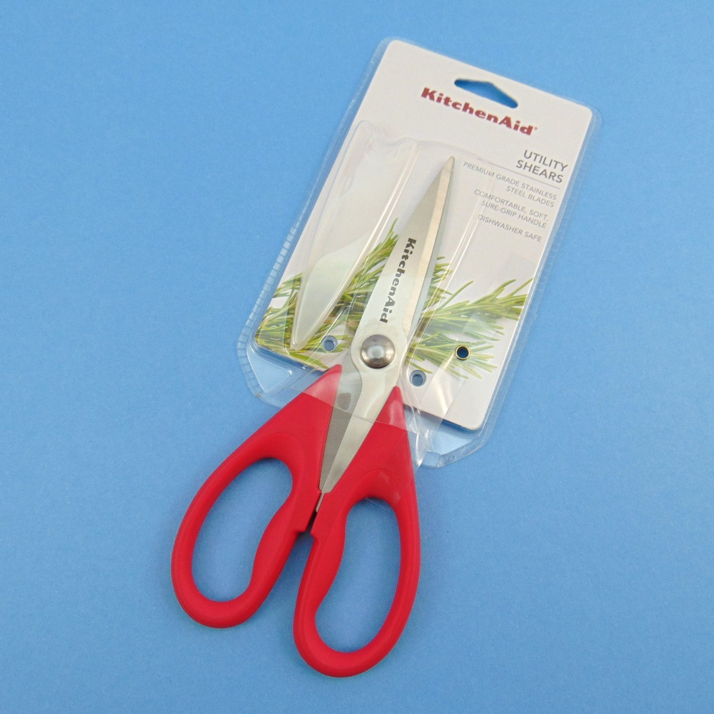 KitchenAid Pink Utility Shears Kitchen Scissors Soft Grip Stainless Steel Blades