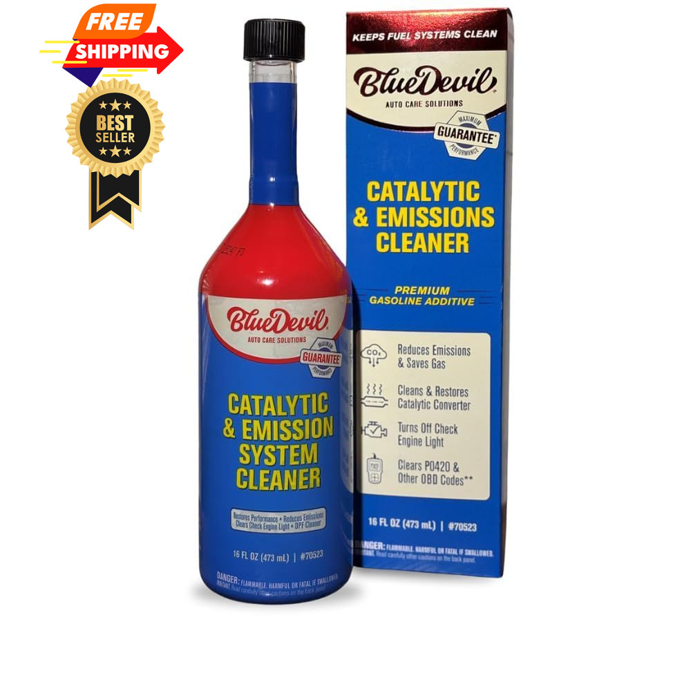 BlueDevil 70523 Complete Catalytic & Emissions Cleaner - 16 Fl Oz (Pack of 1)