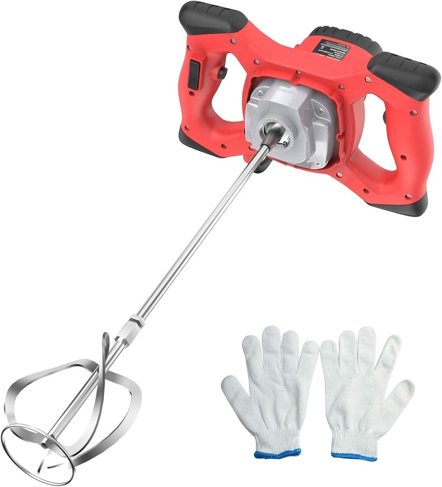 Multi-Functional Cement Mixer Kit with Spare Brushes and Installation Tools