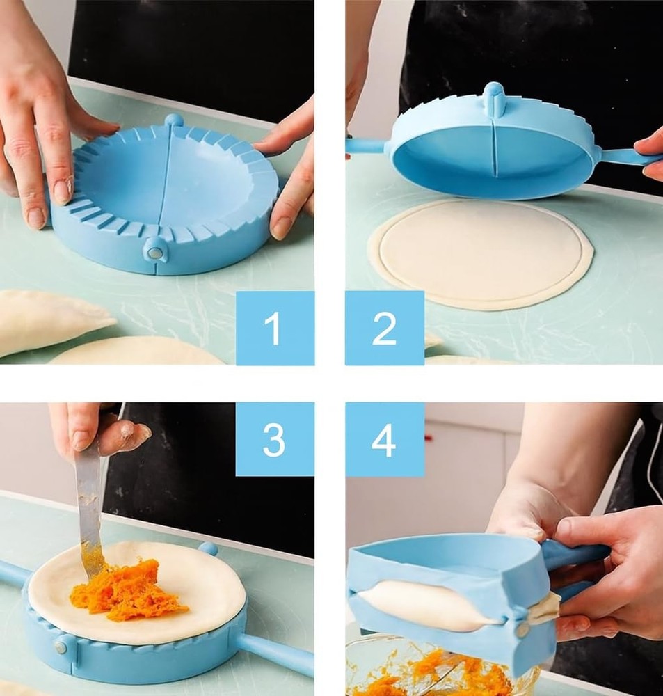 Empanada Maker Press 6 inch - Professional - Mold Ravioli Extra Large, Blue