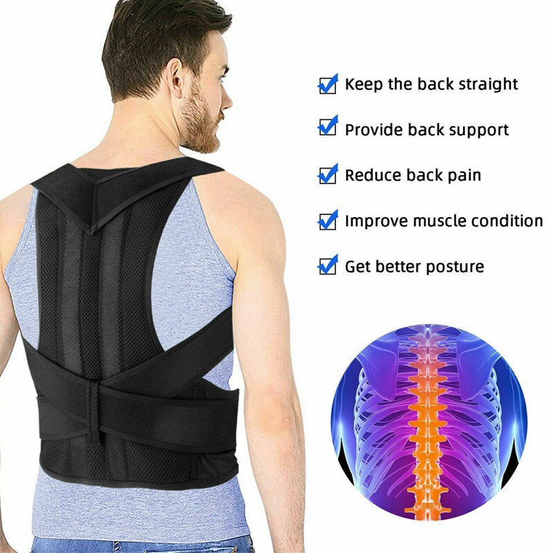 Adjustable TrueFit Posture Corrector For Support Belt Bear Back Corset FREE SHIP