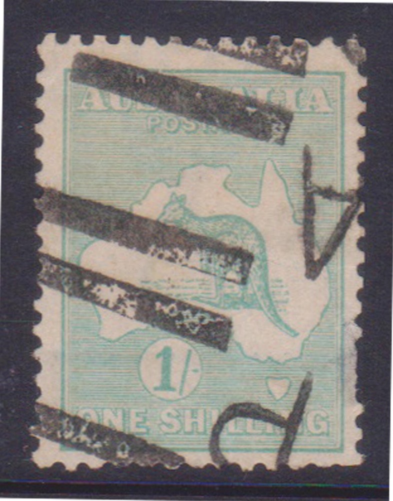 (K43-34) 1915 v1/- green Kangaroo (AI)