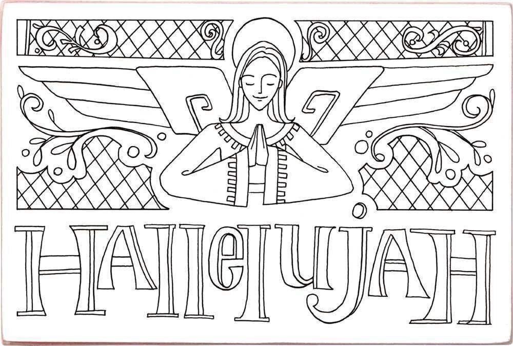 Wooden Postcard - Hallelujah Angel - 33658
