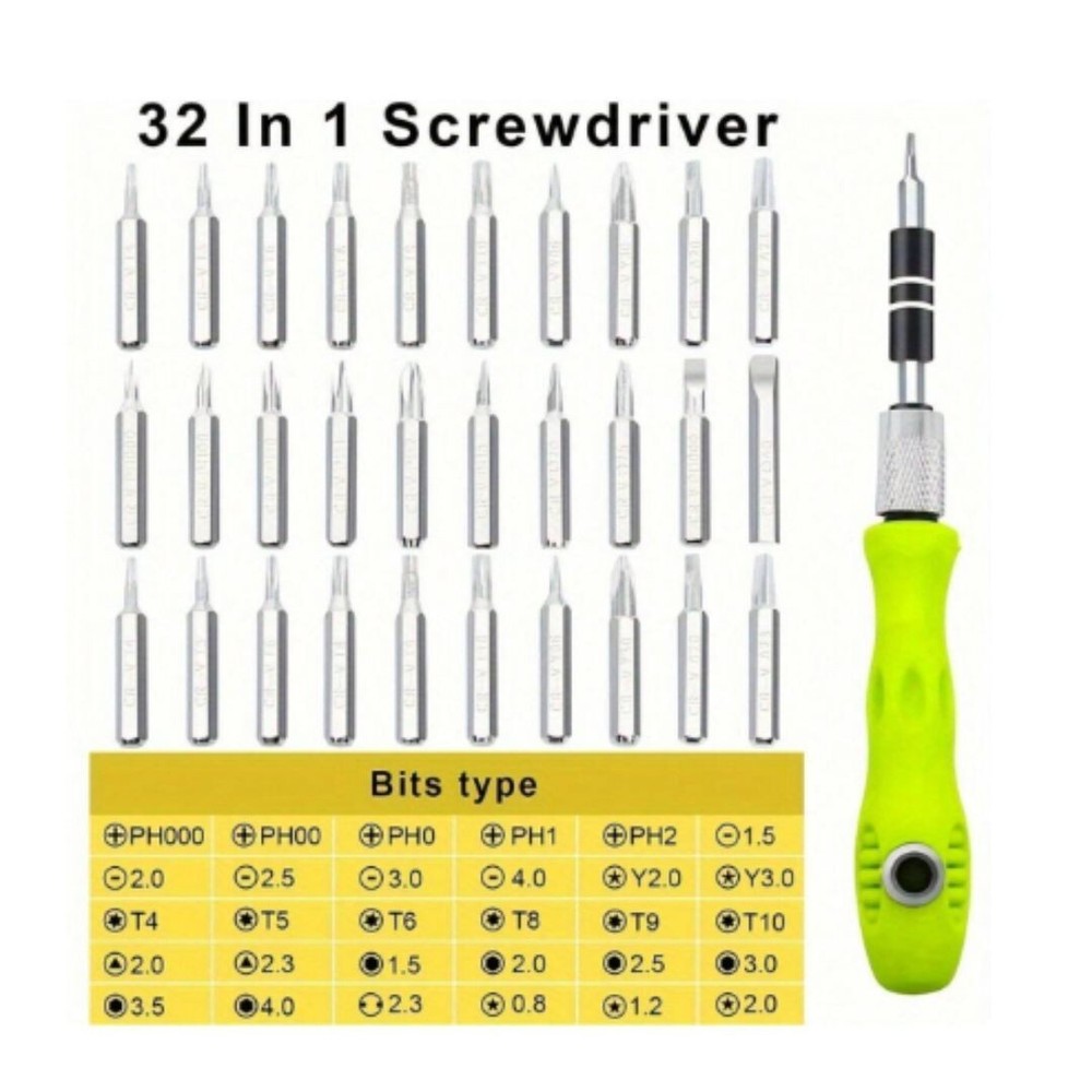 32in1 Precision Screwdriver Set PC Phone Electronics Repair Tool Magnetic Bit