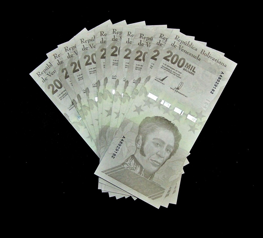 10 x Venezuela 200000 (200,000) Bolivares banknotes -2020 / UNCIRCULATED
