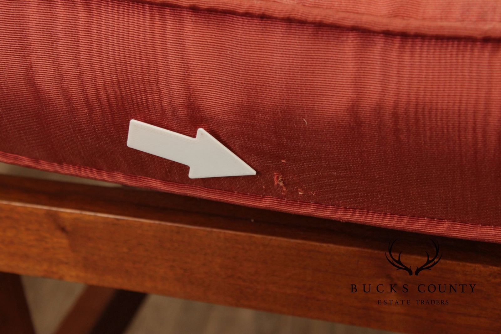 Jens Risom Mid Century Modern Pair Of Walnut Stools