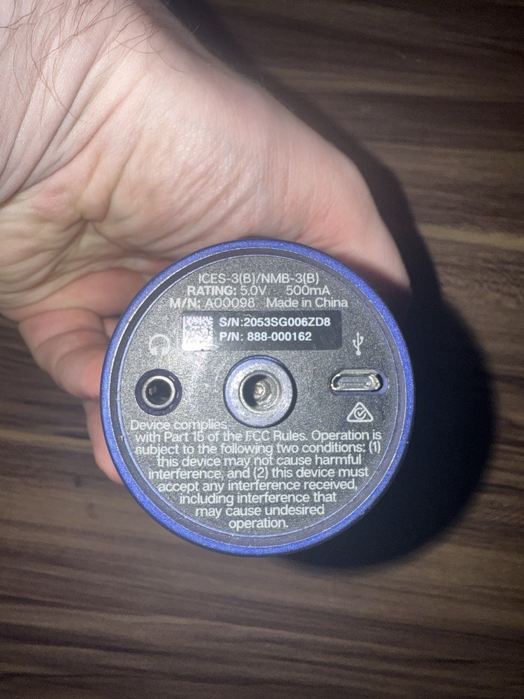 Blue A00098 USB Microphone Blue Volume Control Freestanding