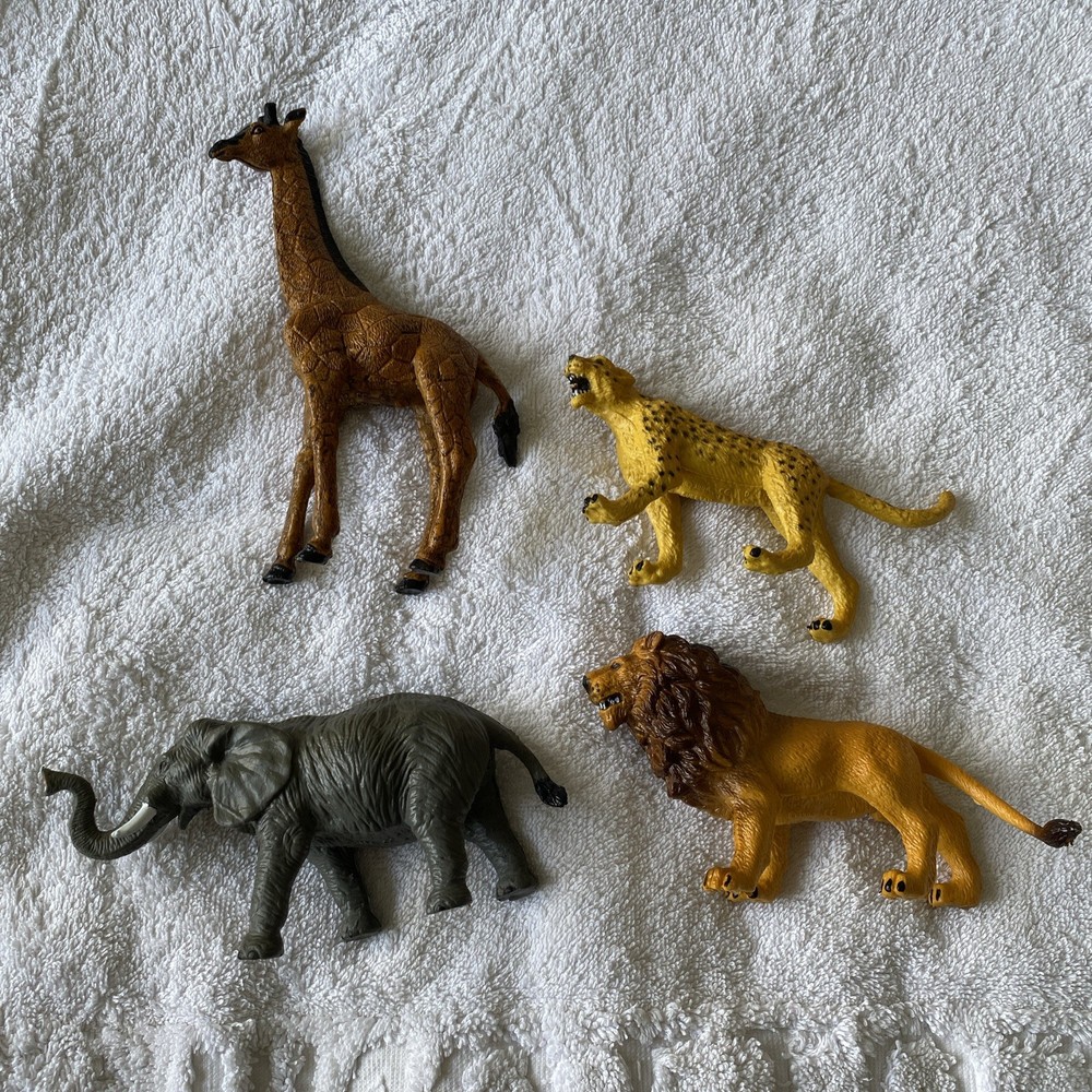 Vintage Toy Zoo 4x Animals, Hong Kong 1994