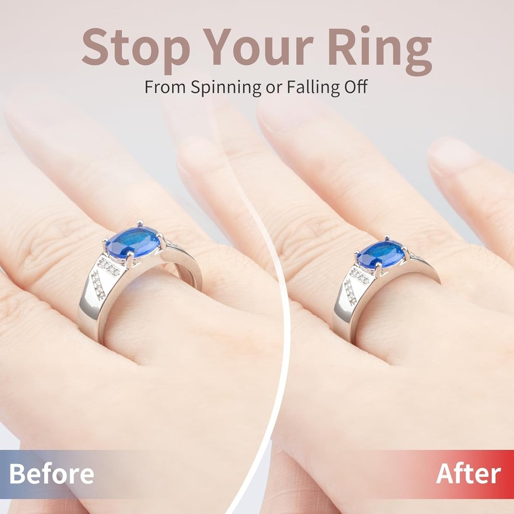 Ring Sizers for Loose Rings - 12 Pack, 4 Sizes Ring Resizer, Invisible Guards De