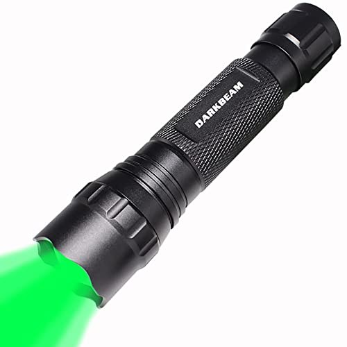 Green Light Flashlight Tactical LED Rechargeable, Zoomable 501B-S Green light