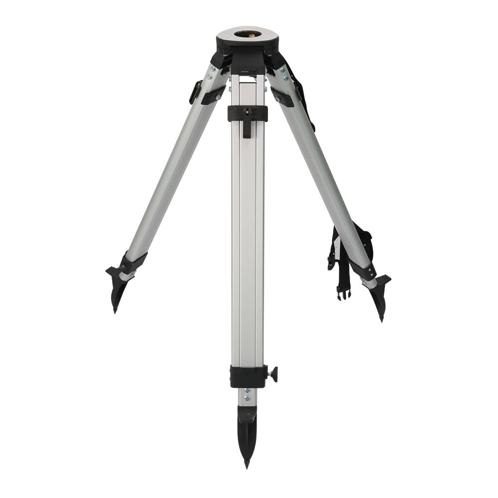 Aluminum Surveying Tripod with 5/8" Threaded Flat Head for Total Station