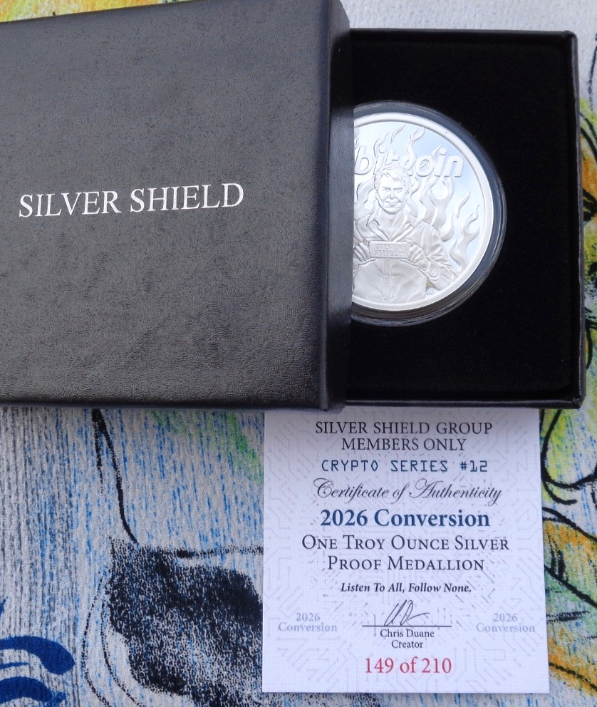 1 oz. 2026 CONVERSION Silver Shield Mini-Mintage proof .999 fine silver